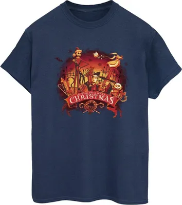 Produktbild von Disney - "The Nightmare Before Christmas" T-Shirt für Damen BI41766 (S) (Marineblau)