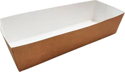 Produktbild von Tiefes Kraftpapiertablett 29 x 10 x 7 cm 50 Stück.