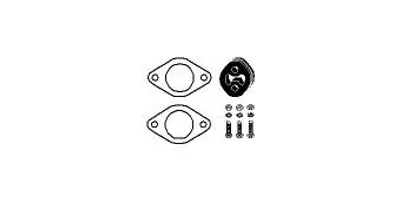 Produktbild von HJS Montagesatz Katalysator 82 15 6678 für FORD Focus II Schrägheck (DA, HCP, DP)
