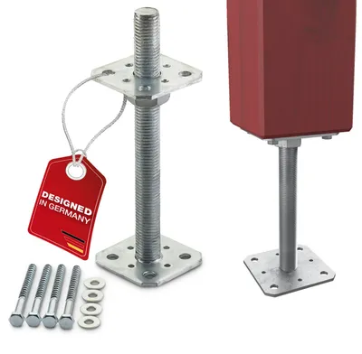 Produktbild von SOTECH Pfostenträger M24 80 x 80 x 250 mm feuerverzinkt – Einschlag-Bodenhülse