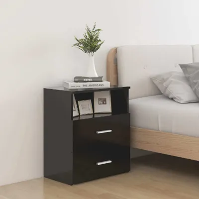 Image de vidaXL Table de nuit noire 50x32x60 cm