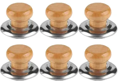 Image de Poignées pour couvercles de casseroles, universelles, conception anti-brûlure, lot de 6