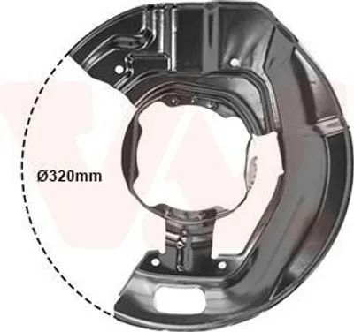 Produktbild von VAN WEZEL Spritzblech Bremsscheibe für BMW 5 Limousine (E39) Vorne Rechts 0639376 Ankerblech