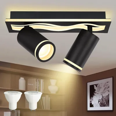 Immagine prodotto di Faretto da soffitto LED 13W 2x6W GU10 3000K regolabile per il soggiorno Bianco caldo