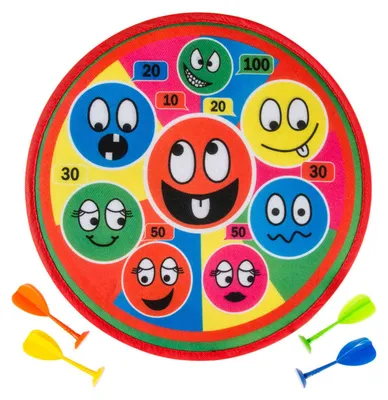 Produktbild von dartscheibenset lachendes Gesicht Klettverschluss