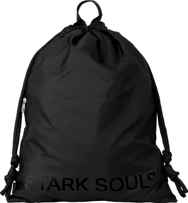 Produktbild von Stark Soul® Turnbeutel-Rucksack mit Tragegriff und Seitentasche - Text schwarz