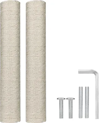 Productafbeelding van Famanu krabkolom, 40 cm - Natuurlijk sisal - 4 M8 schroeven