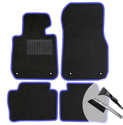 Image de Ensemble de tapis de sol en velours, couleur bleue, compatible avec : BMW X1 F48, modèles de 2015 à aujourd'hui