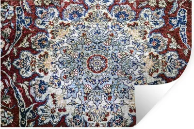 Obrázok produktu pre MuchoWow® Nálepka na stenu - Perzský koberec - Mandala - 30x20cm - Samolepiaca a polohovateľná