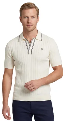 Produktbild von Gant Poloshirt creme Baumwolle gestrickt