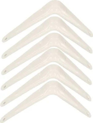 Zdjęcie produktu dla KOTARBAU® Zestaw 6 wsporników pólek 100x75 mm Wsporniki pólek do montazu sciennego Bialy