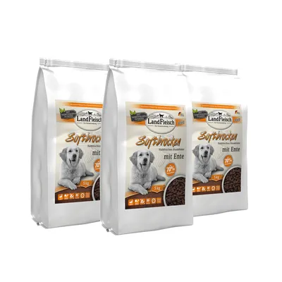 Produktbild von Landfleisch Dog Softbrocken mit Ente getreidefrei 3x5kg