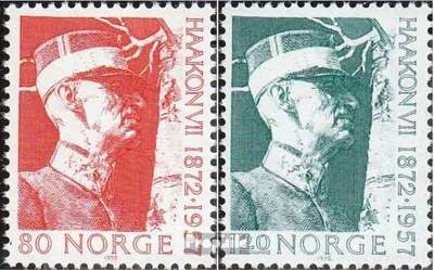 Produktbild von Briefmarken Norwegen 1972 Mi 643-644 (kompl.Ausg.) gestempelt Haakon