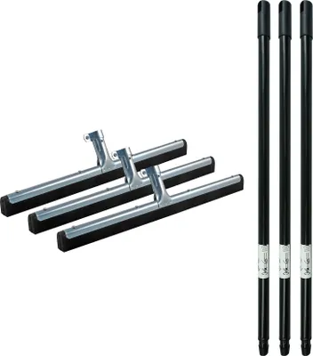 Immagine prodotto di Novatool 3x tergi bagno con manico doccia acciaio inox I tergi bagno doccia acciaio inox XXL piastrelle larghe I tergi acqua per pavimento tergi acqua terrazza con manico tergi finestra professionale