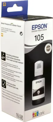 Produktbild von Epson 105 EcoTank Pigment Black ink bottle, Original, Schwarz, Epson, - EcoTank ET-7750 - EcoTank ET-7700, 140 ml, Tintenstrahldrucker