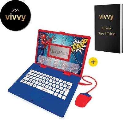 Obrázok produktu pre Skladací detský tablet – od 3 rokov – s hudbou – 124 hier – ovládanie myšou – obrazovka – vzdelávacia hračka