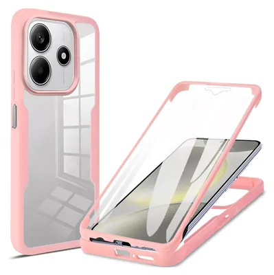 Produktbild von Für Xiaomi Redmi Note 14 5G Full Cover 360 Grad Acrylic Hybrid TPU Hülle Rosa