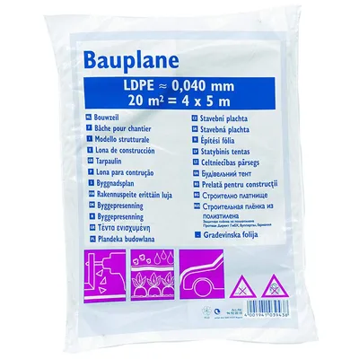 Produktbild von Schutzfolie 4x5m 0,04mm Abdeckfolie Malerfolie 20qm Abdeckplane