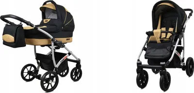 Produktbild von BabyLux® Largo | 2in1 Kinderwagen Set | Black Coffe | Kombikinderwagen | Kinderwagenset | Buggy