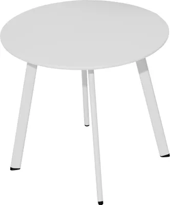 Image de Table basse de jardin Massaï ø 45 cm en acier époxy - blanc