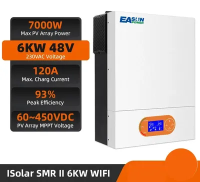 Produktbild von Hybrid-Wechselrichter 6 kW mit MPPT-Laderegler und WLAN-Überwachung für Solaranlagen