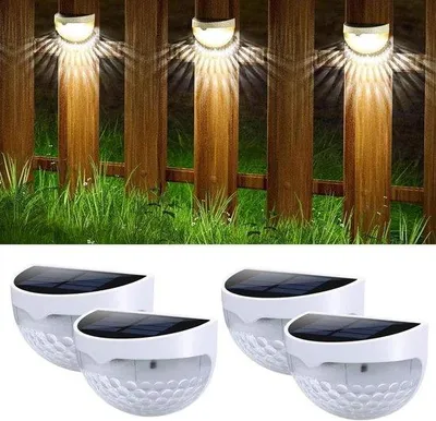 Produktbild von Solar-Gartenleuchten 4-teilig wasserdicht drahtlos Terrassenbeleuchtung