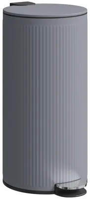 Productafbeelding van Pedaalemmer van 30 liter met softclose deksel en pedaal, metalen binnenemmer, zwart, 36 x 30 x 60,5 cm