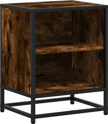 Produktbild von Nachttisch Räuchereiche 40x31x50 cm Holzwerkstoff und Metall