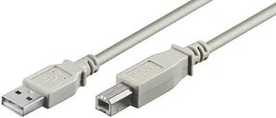 Produktbild von goobay USB 2.0 A/USB 2.0 B Kabel 3,0 m grau