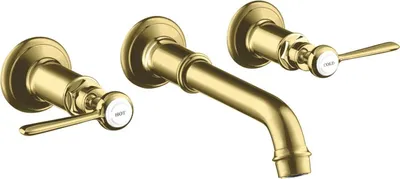 Produktbild von 3-Loch Waschtischarmatur AXOR MONTREUX DN 15 UP f Wd-mon m Hebelgr. bru brass brushed brass