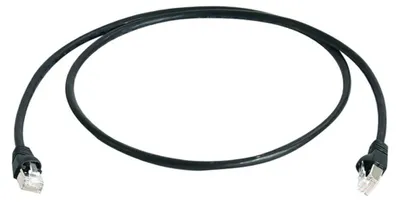 Produktbild von TELEGÄRTNER Patchkabel S/FTP, Cat.6A, LSOH, schwarz, 2 m