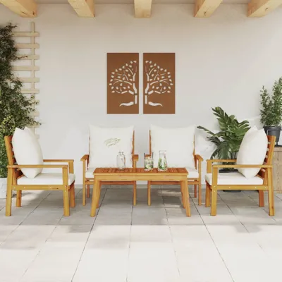 Produktbild von "2026 Promotion" 5-tlg. Garten-Lounge-Set - Sitzgruppe - mit Kissen - Massivholz Akazie - Gartenmöbelset CC11657