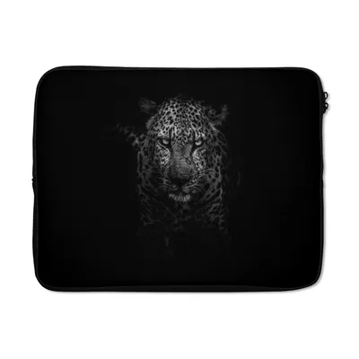 Produktbild von MuchoWow® Laptop Hülle 14 ZollLeopard - Schwarz - Weiß Laptoptasche - Laptoptasche - Stoßsicher - Schutzhaube