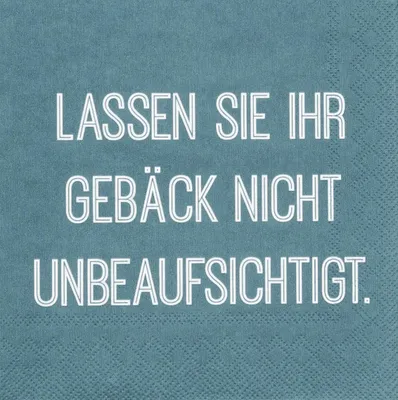 Produktbild von Räder Cocktailserviette 25x25cm, Lassen sie ihr Gebäck.. blau
