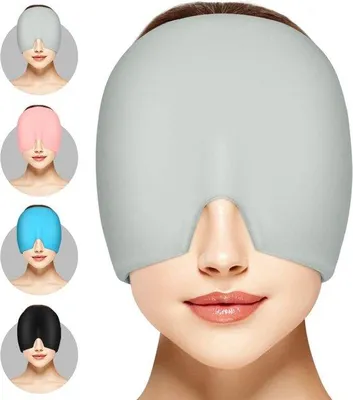 Produktbild von Migränemasken, Wärme- und Kältetherapie, wieder verwendbar, schwarz