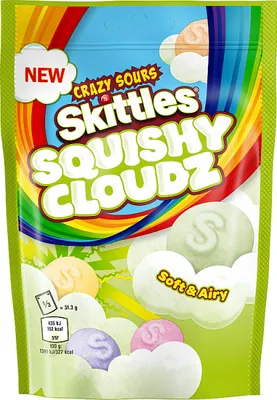 Produktbild von Skittles Squishy Cloudz Crazy Sours (18 x 94g)