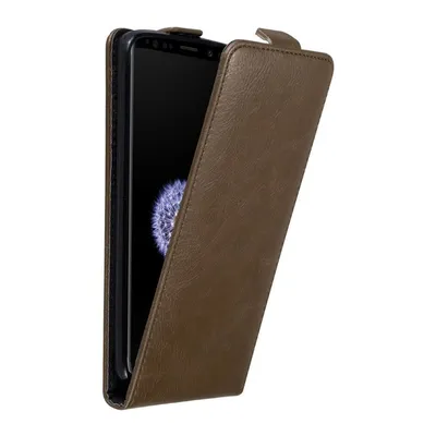 Image de Cadorabo Housse pour Samsung Galaxy S9 Housse de protection en marron Flip Etui Housse de téléphone portable Case Cover