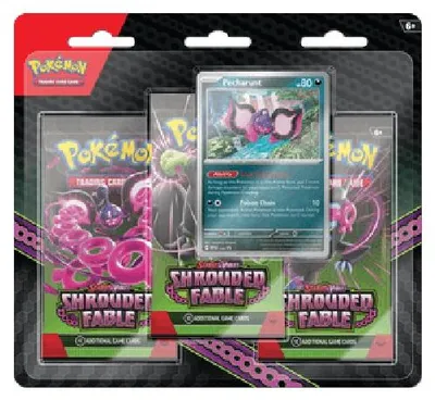 Zdjęcie produktu dla Pokemon Shrouded Fable: Pecharunt 3-Pack Blister German