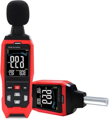 Productafbeelding van Decibel Meter - Geluidsmeter Geluidstester - Geluidsniveaus Meten - Data Logging Alarm - 30-130dB - Zwart
