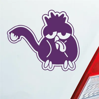 Produktbild von Auto Aufkleber Comic crazy Henne Tuning 12x10 cm Lila Sticker Heckscheibenaufkleber