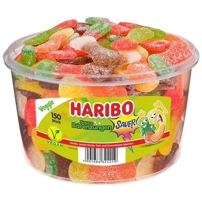 Obrázek produktu pro Haribo kyselé medvědí jazýčky kyselé ovocné žvýkačky ve tvaru medvěda 1350g