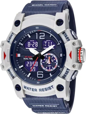 Produktbild von findtime Militär Herrenuhr Digital Analog, 5ATM Wasserdicht, LED, Kalender Wecker Stoppuhr, Tactical Outdoor Sportuhr