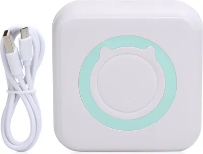 Produktbild von Mini-Taschendrucker, tintenlos, kabellos, Bluetooth, tragbares Thermopapier für Fotoetiketten, MemoGreen