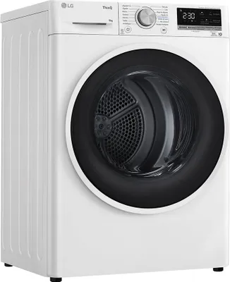 Produktbild von LG RH90V5AV6N, Freistehend, Frontlader, Wärmepumpe, Weiß, Tasten, Berührung, Links