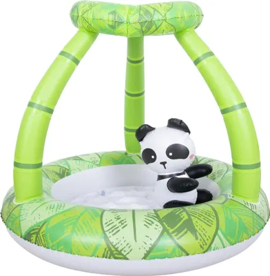 Produktbild von SunClub Baby Planschbecken Panda Ø 98 x 80 cm mit Dach und aufblasbarem Boden