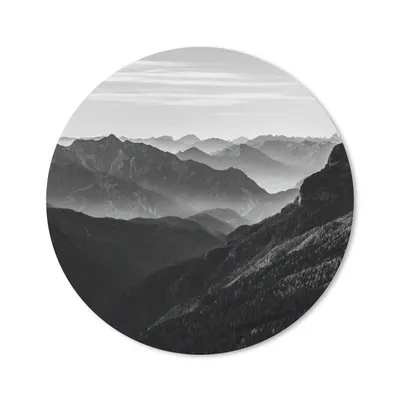 Produktbild von MuchoWow® Mauspad Mousepad Berge - Natur - Nebel 20x20 cm - Mousepads - Maus Mat - Pad - Mausunterlage - Schreibtischmatte