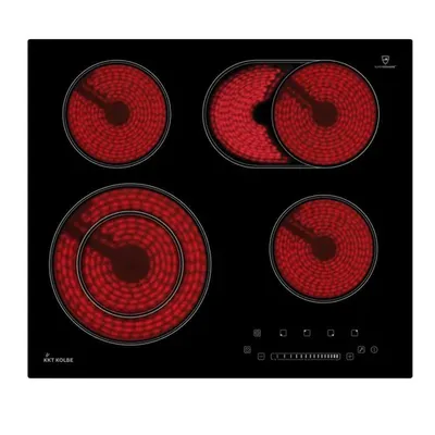 Produktbild von KKT Kolbe KFS59RL, Schwarz, Integriert, 59 cm, Keramik, Glaskeramik, 4 Zone(n)