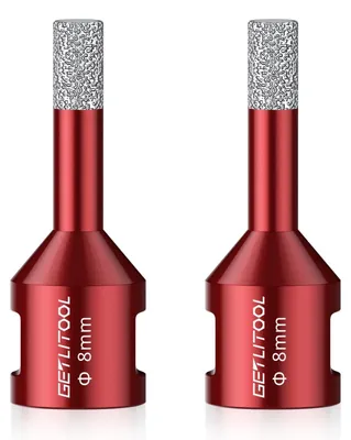 Image de 2 forets diamantés pour meuleuse d'angle, filetage M14