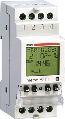 Zdjęcie produktu dla Vemer ve344800 przełącznik zmierzchowy memo astronomiczna szyna montażowa