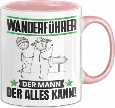 Produktbild von Wanderführer Tasse Geschenk für Wanderführer Der Mann Der Alles Kann Geschenkidee zum Geburtstag (Rosa)